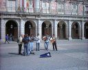 Street performers in the Plaza Mayor