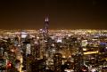 The Chicago Sky line at night