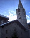 Val D'Isère's church in the day
